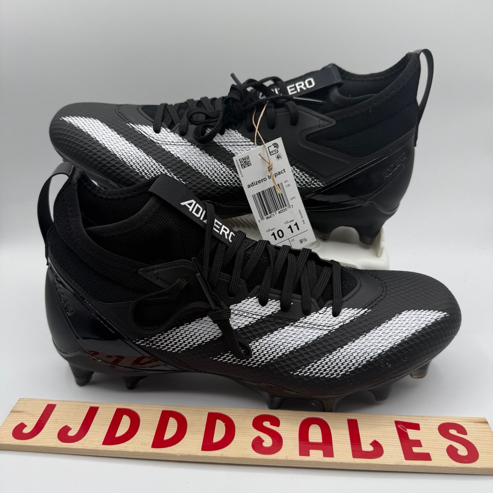Adidas Adizero Impact Football Cleats Black IE9661 Men’s Sz 10 NWT