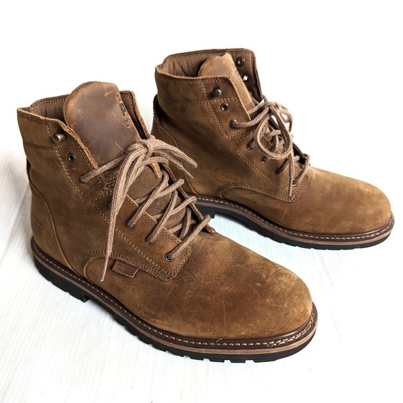 TIMBERLAND Pro mens brown leather anti-fatigue lace-up boots