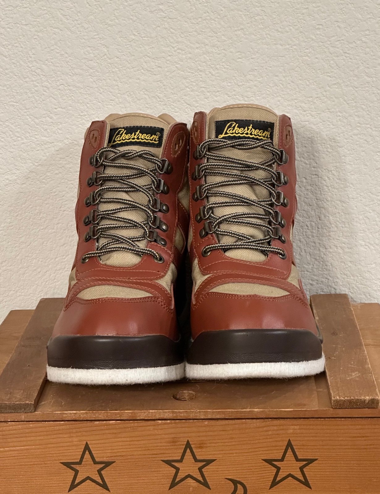 Hodgman Lakestream Men’s Brown Fishing Wading Lace up Boots Size 9 New