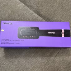 amika double agent 2 in 1 blow dryer + straightening brush
