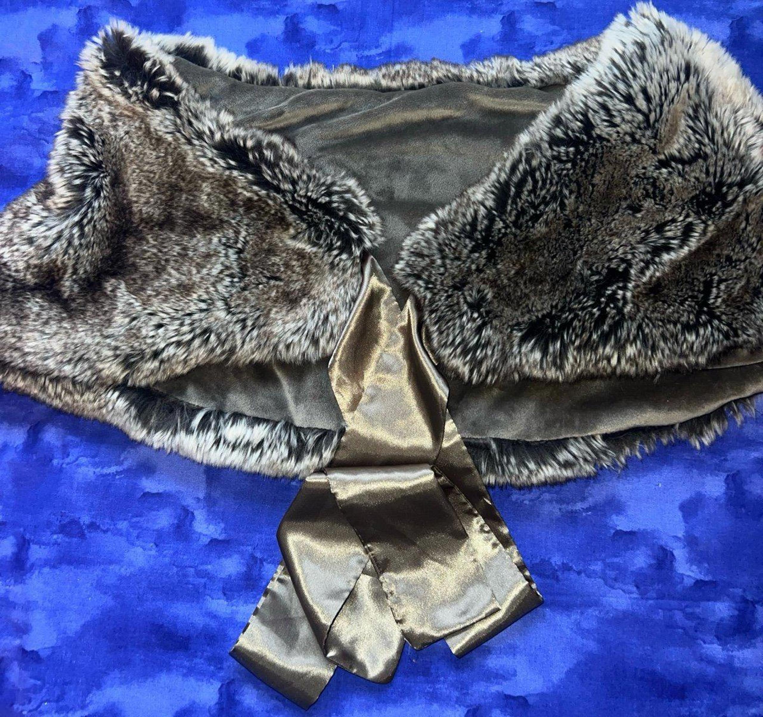 Paul Costello Luxury Soft Faux Fur Cape Shawl