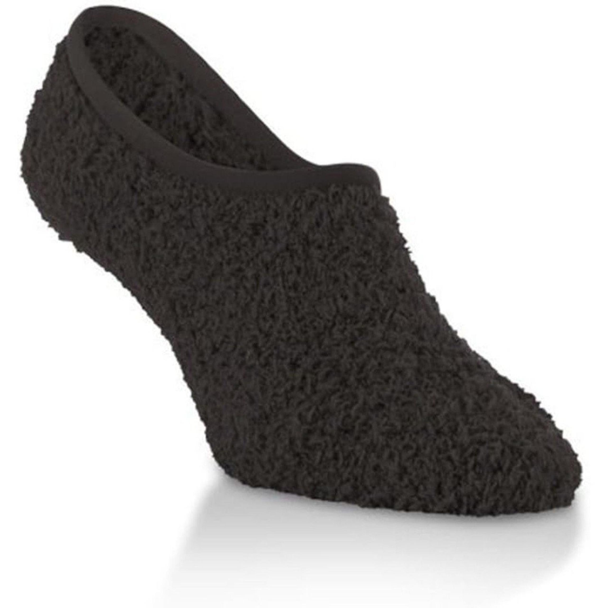 West Loop Black Fuzzy Women's Sock Liners Lot of 3 Stretch No Show NWT sz 4-10