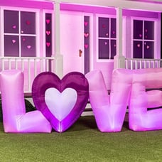 9 FT Inflatable Long Love Letters with LED Lights