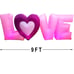 9 FT Inflatable Long Love Letters with LED Lights