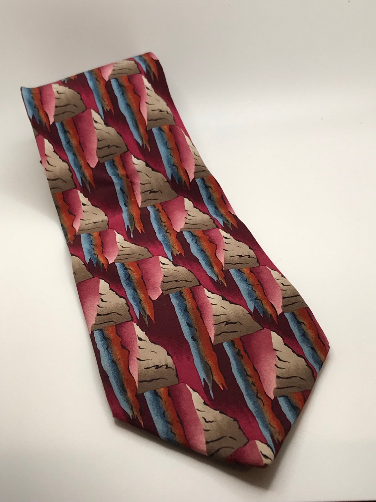 Vintage pure Silk Jerry Garcia Landscape Collection Eight Tie Mountains Sky