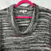 John Mark Black & White Marled Poncho Style Cowl Neck Tunic Sweater Medium