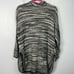 John Mark Black & White Marled Poncho Style Cowl Neck Tunic Sweater Medium