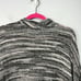 John Mark Black & White Marled Poncho Style Cowl Neck Tunic Sweater Medium