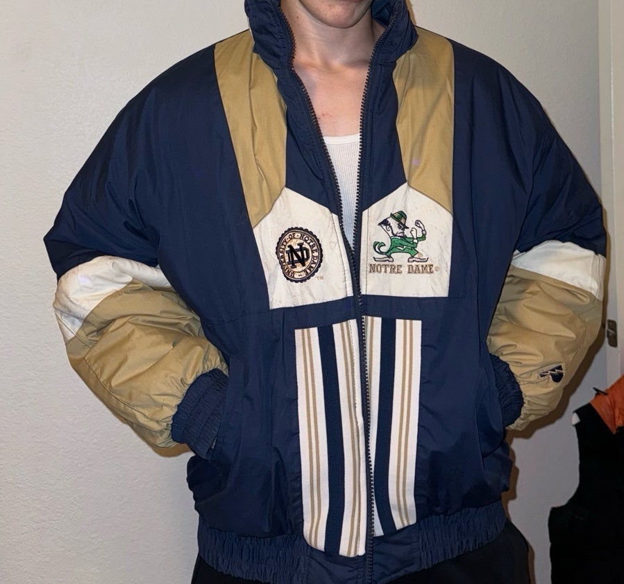 Reversible Vintage Notre Dame Bomber Jacket