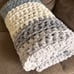 Handmade chunky neutral blanket