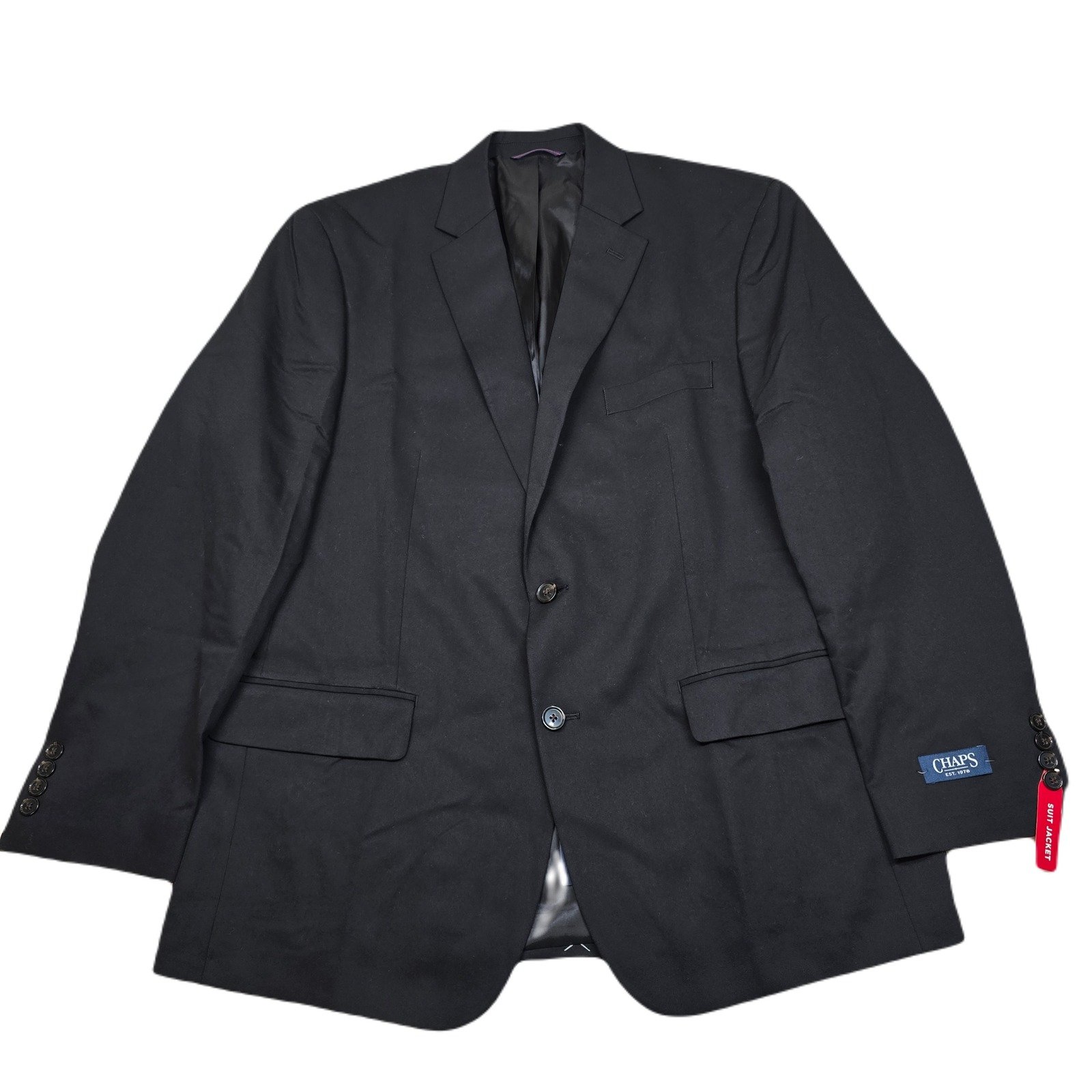 Chaps Ralph Lauren Suit Jacket Mens 44R 44 Black Classic Fit