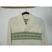 Helly Hansen Sweater Size Small Ivory Green Fair Isle Wool Knit