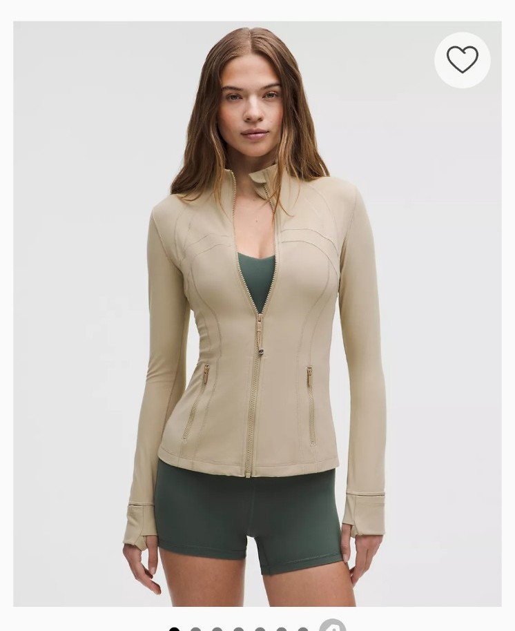NWT Lululemon Define Nulu Jacket Coat Sheer Oak Tan Brown Size 8