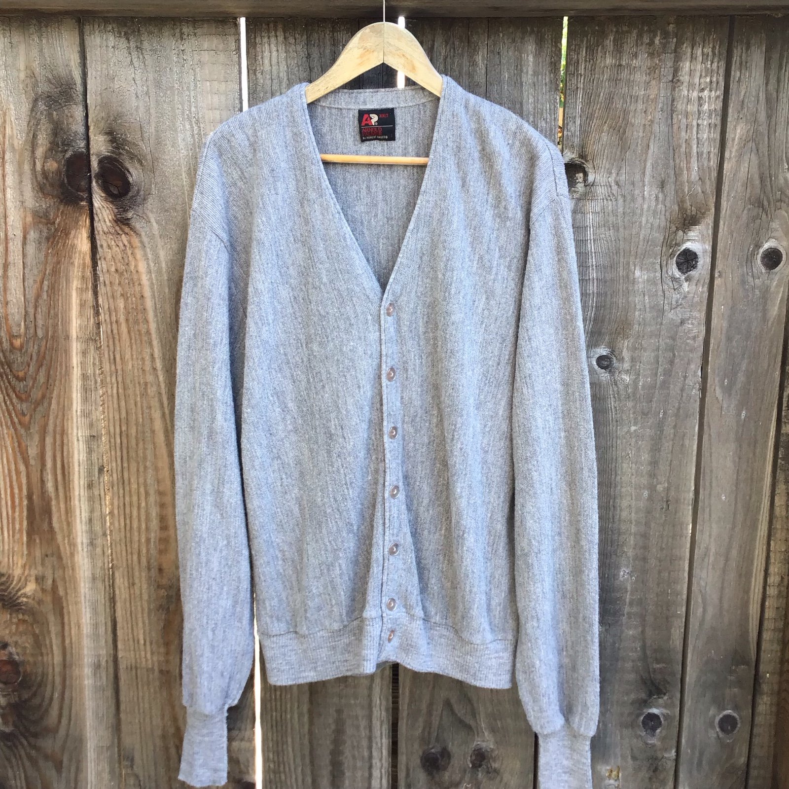 Vintage Arnold Palmer Robert Bruce cardigan Sweater mens xxl xxltg tall 90s grey