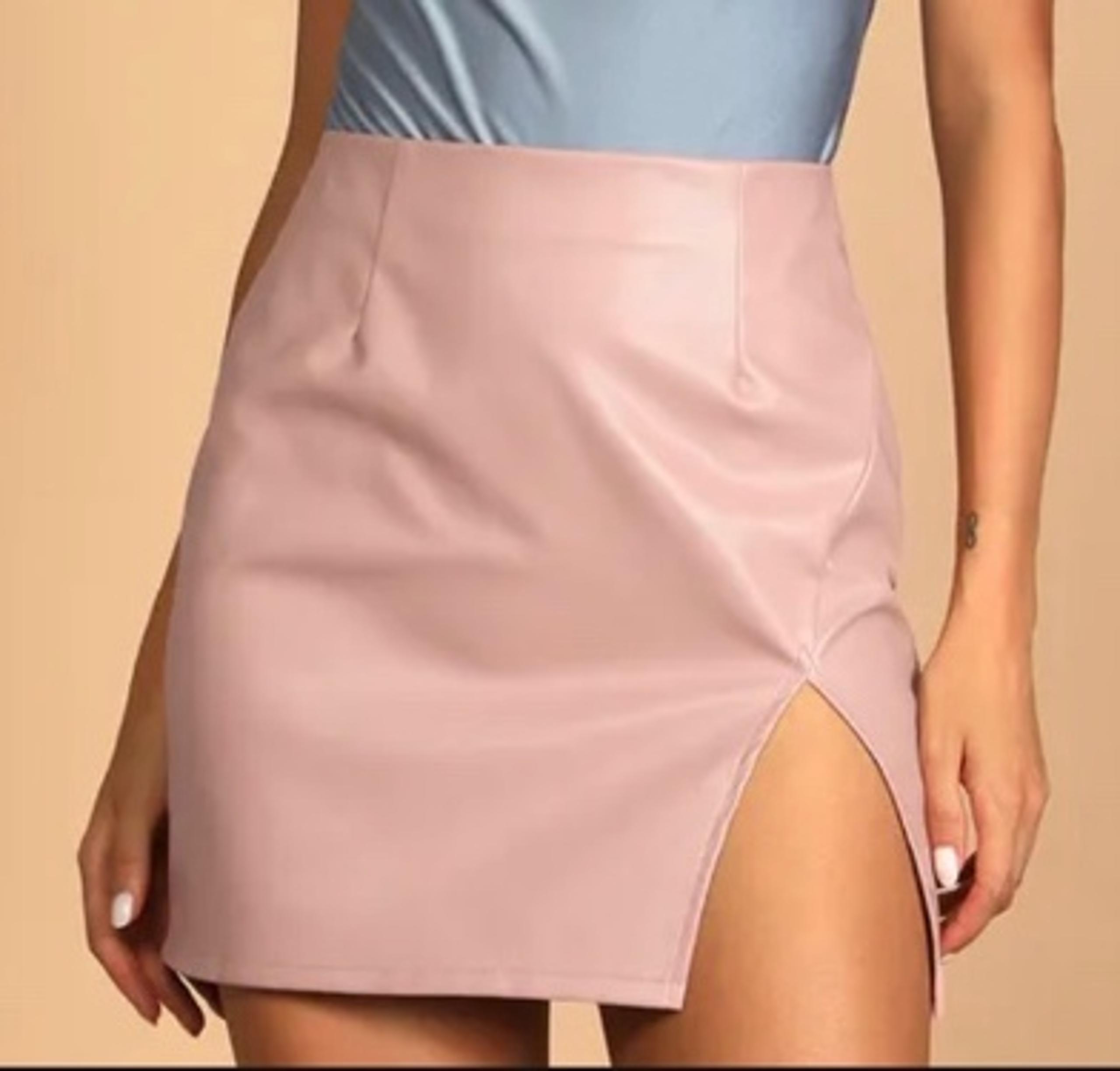 Pink mini skirt