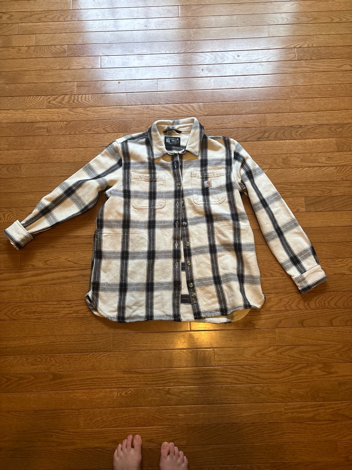 Carhartt womens loose fit flannel jacket