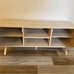 Farmhouse Rattan Accent Media Console Table, Low Profile TV Stand