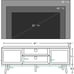 Farmhouse Rattan Accent Media Console Table, Low Profile TV Stand