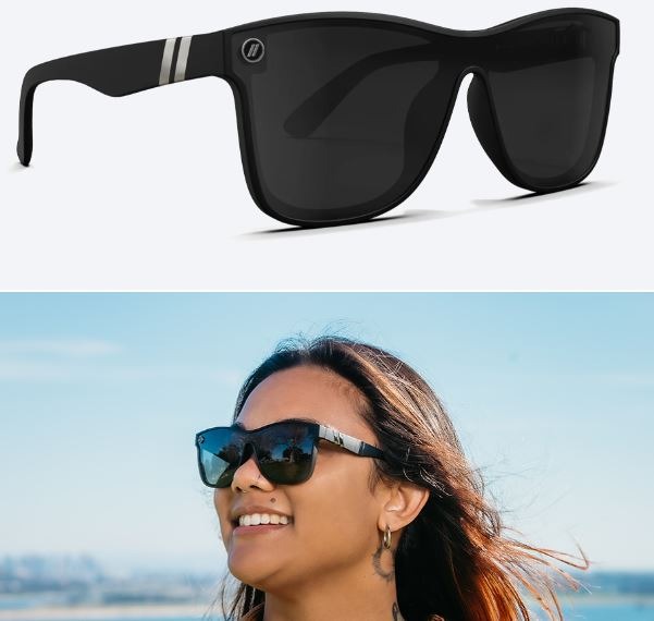 BLENDERS Eyewear Black Unisex Millenia DX Nocturnal Q II Polarized NEW