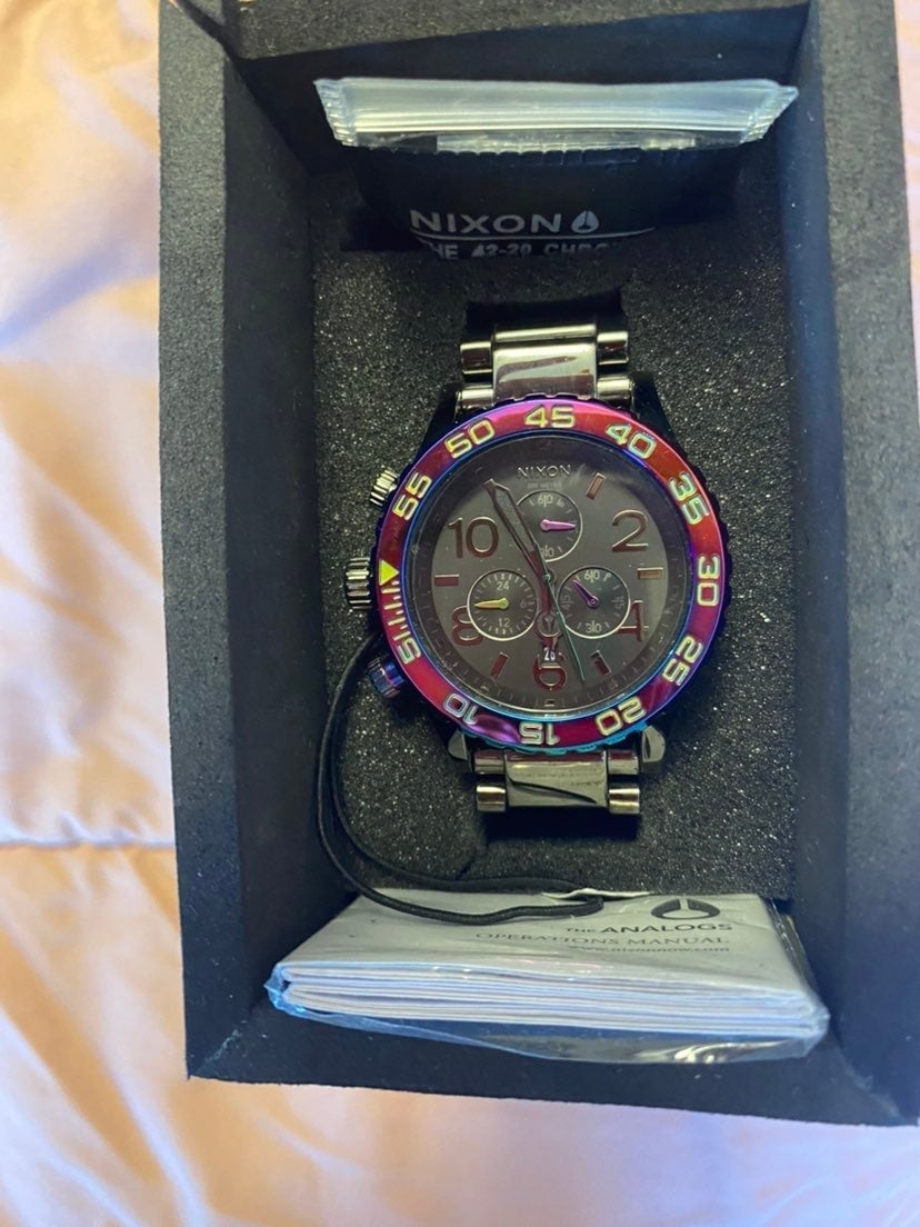 Nixon Gun Metal Chrono Watch