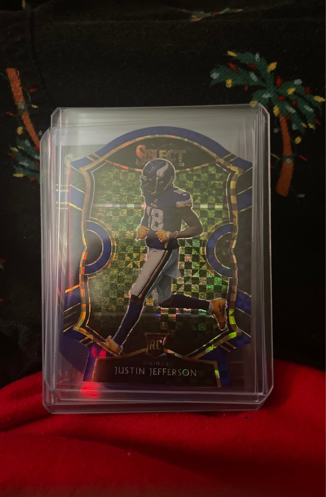 justin jefferson prizm blue die checker