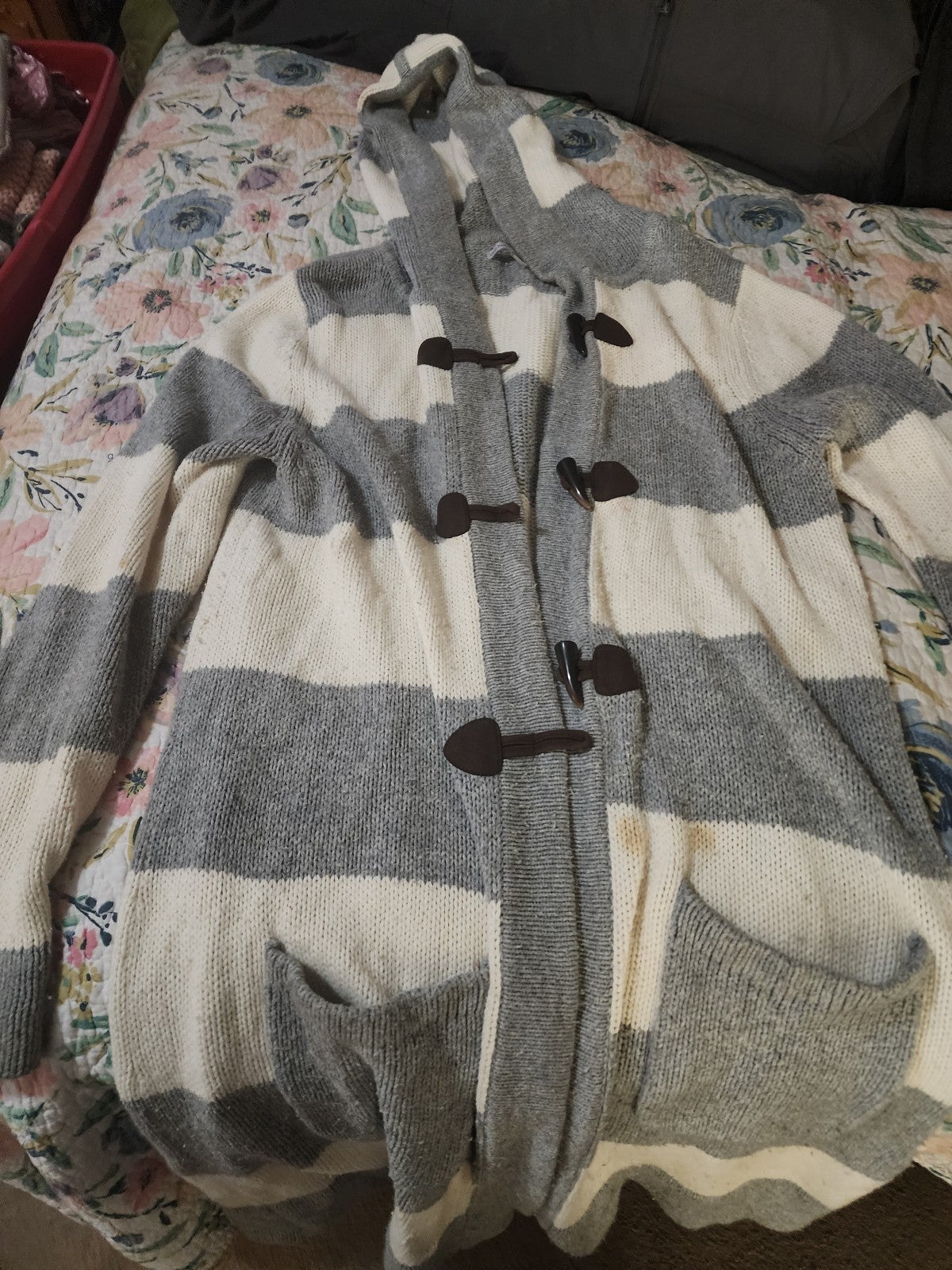 Long hooded Sweater Cardigan