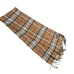 100% Cashmere Nova Check Brown Beige England made stole