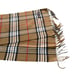 100% Cashmere Nova Check Brown Beige England made stole