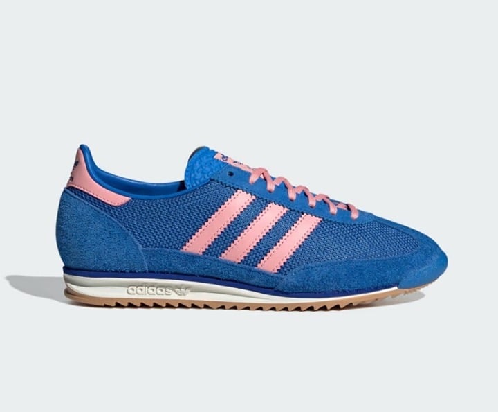 New women's 9 adidas Originals SL 72 JI1878 Bright Royal/Semi Pink Spark