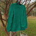 Hand-Knitted Teal Cardigan Sweater With Button Closure & Pockets ( Missing Size