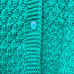 Hand-Knitted Teal Cardigan Sweater With Button Closure & Pockets ( Missing Size