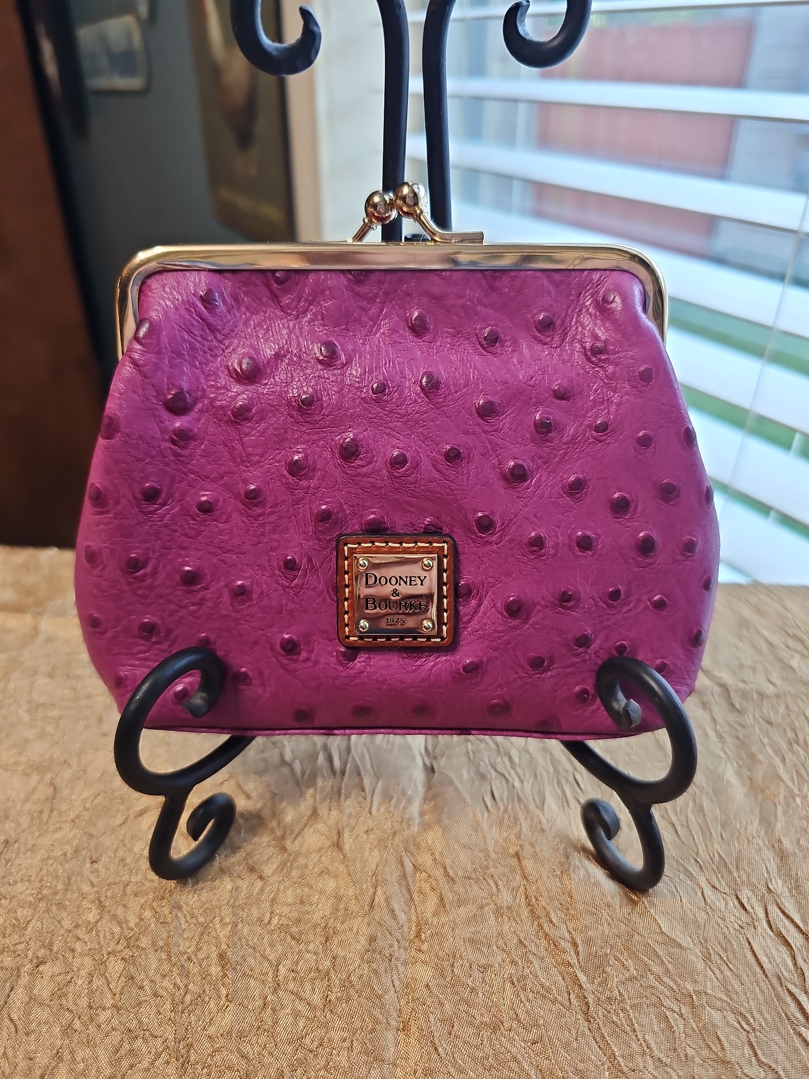 Dooney and Bourke ostrich hot pink