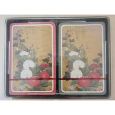 Vtg Caspari Imported Playing Cards Hibiscus, Bell Valerian Sealed Case Chipped