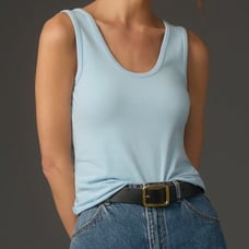Anthropologie Perfect Scoop-Neck Tank Top in Light Blue Size XL