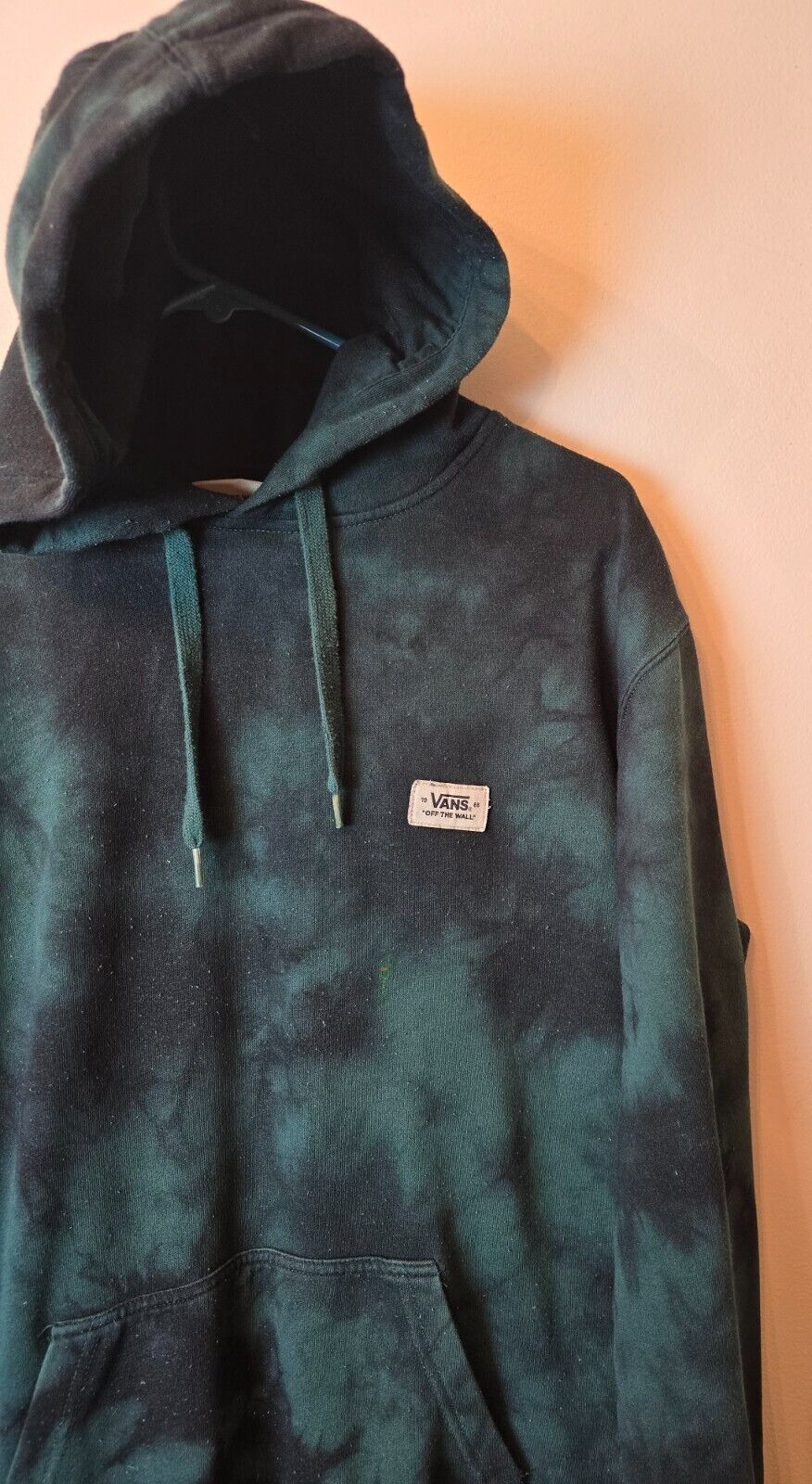 Vans Hoodie Black Green Tie Dye Cosmic Pullover Sweatshirt Skater City Medium