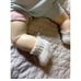 VTG Effanbee My Fair Baby Doll 1970s Wet Sleep Eyes Sculpted Hair linen dress