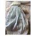VTG Effanbee My Fair Baby Doll 1970s Wet Sleep Eyes Sculpted Hair linen dress