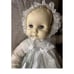 VTG Effanbee My Fair Baby Doll 1970s Wet Sleep Eyes Sculpted Hair linen dress