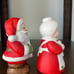 1987 Chris Davenport Enesco Sand and Mrs. Claus Salt and Pepper Shakers