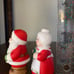 1987 Chris Davenport Enesco Sand and Mrs. Claus Salt and Pepper Shakers