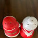 1987 Chris Davenport Enesco Sand and Mrs. Claus Salt and Pepper Shakers