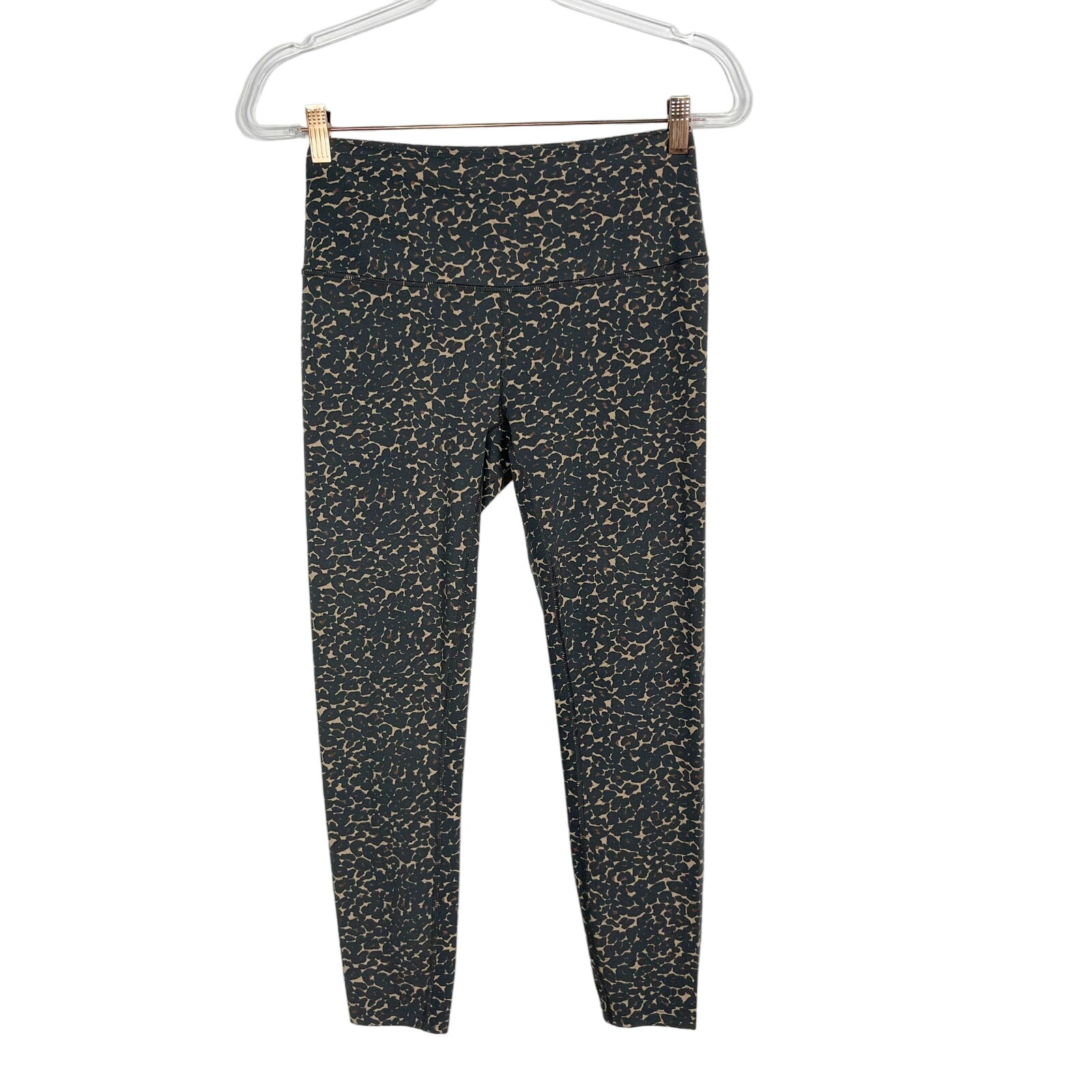New Varley Let's Move High Rise Leggings Cluster Leopard Print Medium M Workout