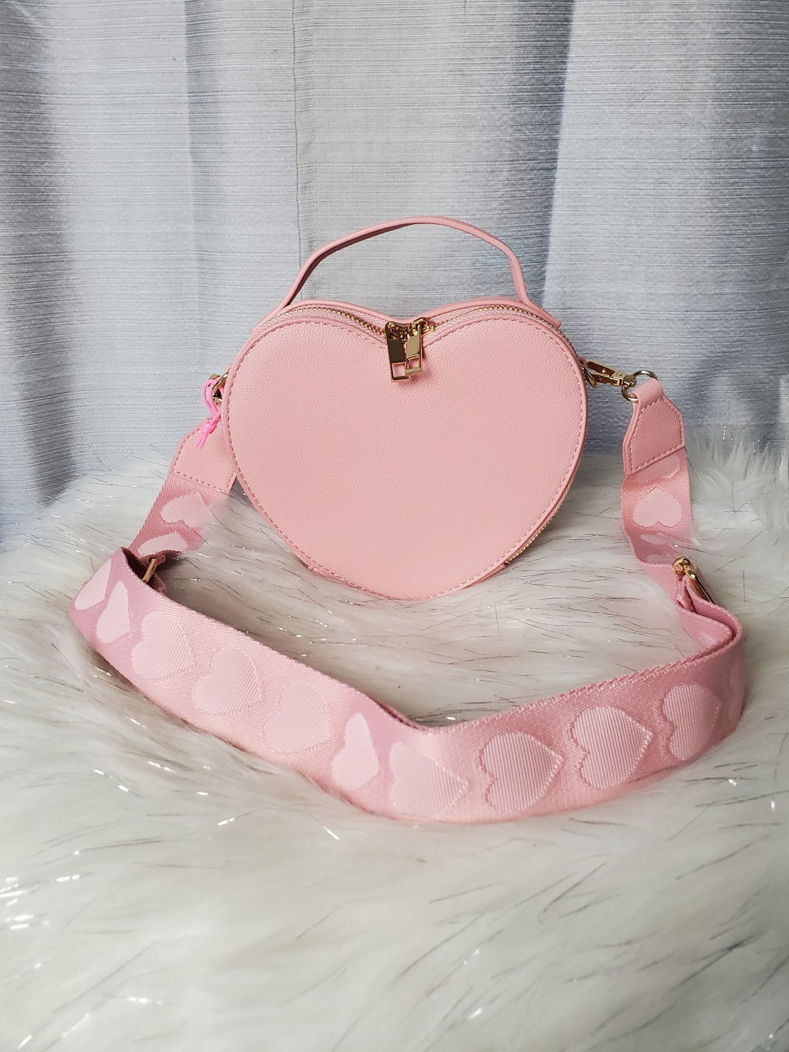 LIKE DREAMS baby pink heart crossbody bag