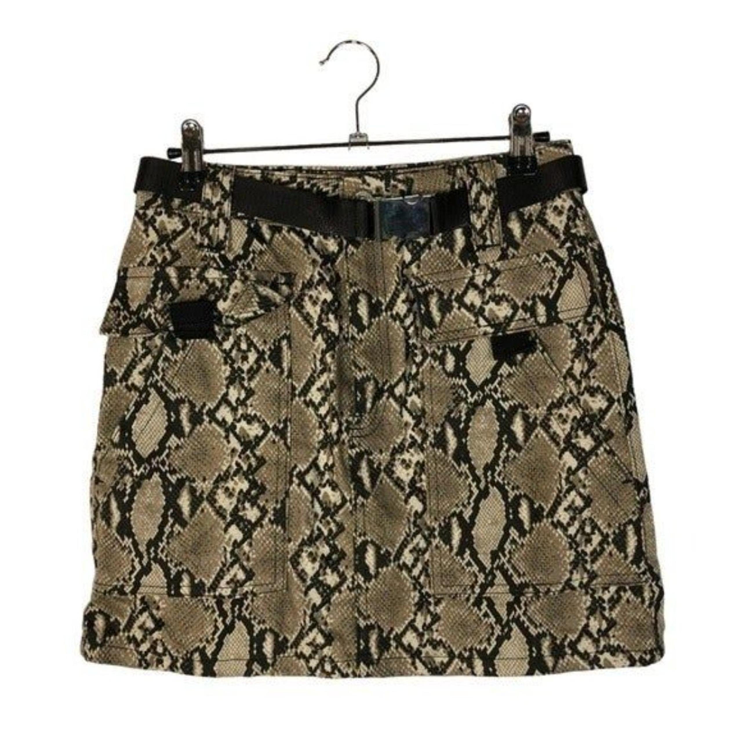 Topshop Python Brown Cargo Mini Skirt 4