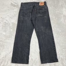 Vintage Levi's 501 Button Fly Black Denim Jeans Men's 34x34