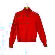 Sparco Womens Full Zip Up Sweatshirt Jacket Size XS Racing European Logo Red