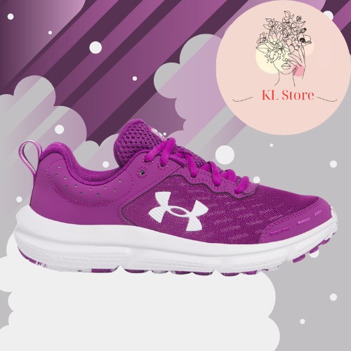 NWT UA Charged Assert 10 Women's Running Shoes |Andromeda Purple/White Sz: 9