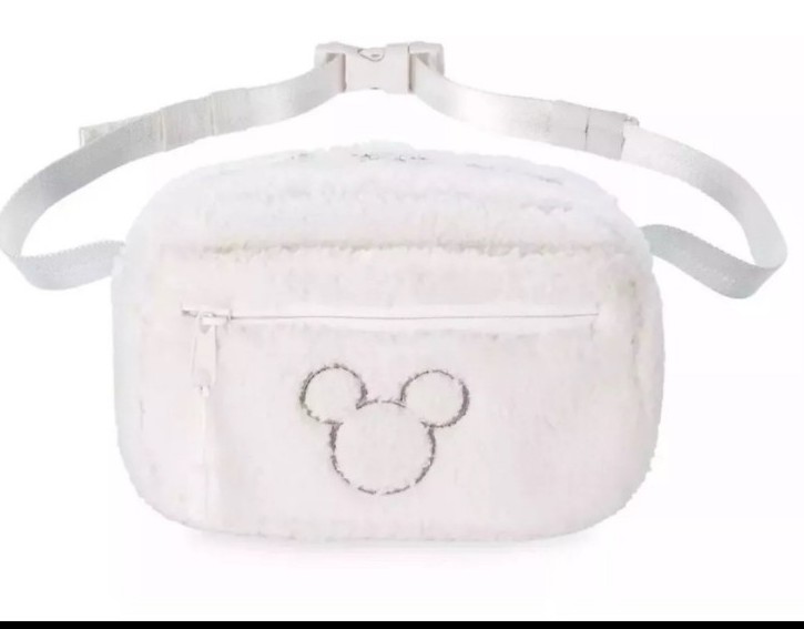 Disney Parks Mickey Mouse Icon Fleece Fanny Pack Belt Bag (NEW WITH TAG)