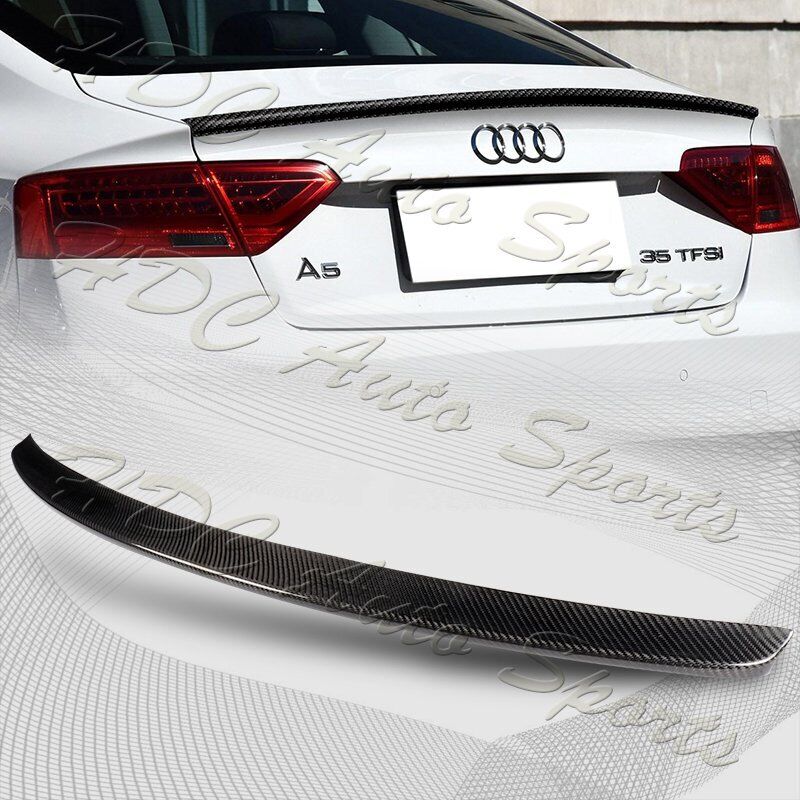 For 11-16 Audi A5 Sedan/4DR C-Type Real Carbon Fiber Rear Trunk Spoiler Wing