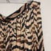 NWT J Crew cream/brown satin finish pleated mini skirt (size 20)